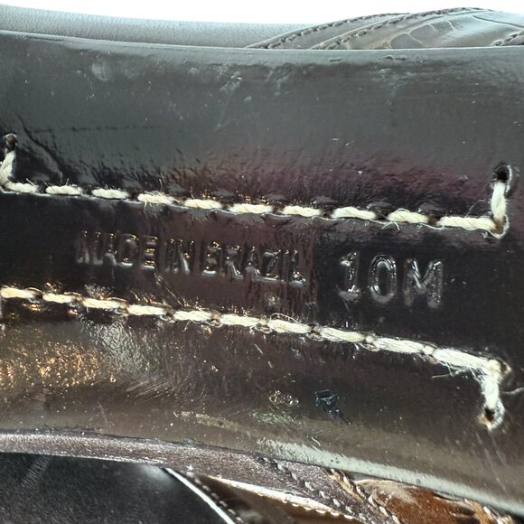 Brighton Brown Leather Heels • Croc-Embossed • Size 10M • EUC - Picture 9 of 9